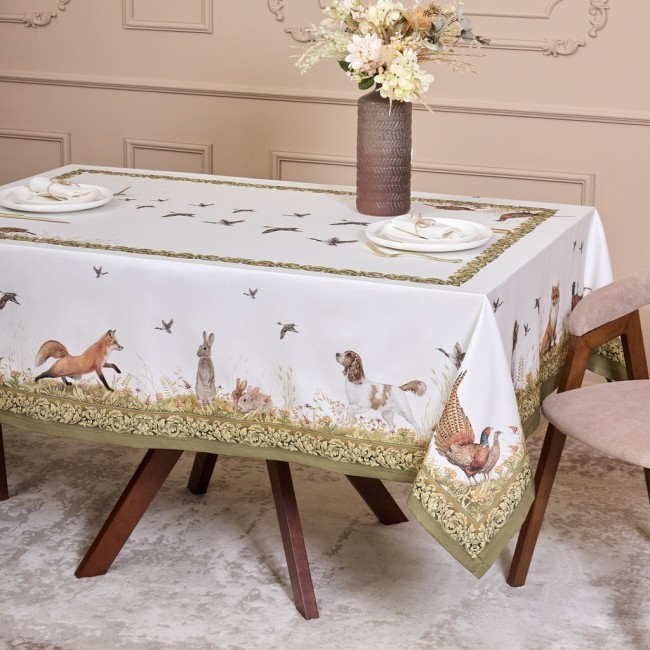 Скатерть "охота" 160х220см ,100% хлопок, твил, пропитка Lefard (850-751-21) Скатерть "охота" 160х220см ,100% хлопок, твил, пропитка Lefard (850-751-21)