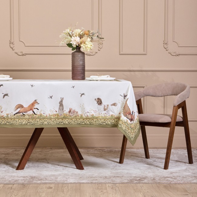 Скатерть "охота" 160х220см ,100% хлопок, твил, пропитка Lefard (850-751-21) Скатерть "охота" 160х220см ,100% хлопок, твил, пропитка Lefard (850-751-21)