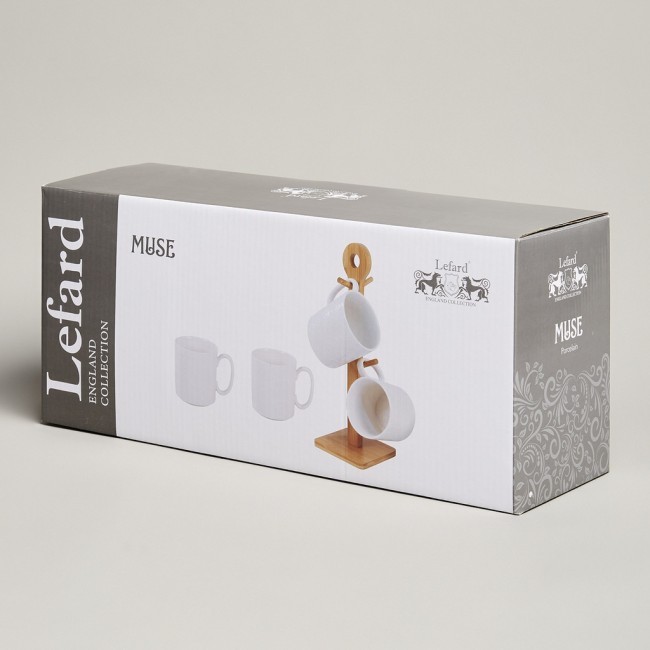 Набор кружек lefard "muse" 4 шт. 380 мл на дер. подставке Lefard (587-205) Набор кружек lefard "muse" 4 шт. 380 мл на дер. подставке Lefard (587-205)