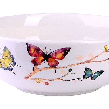 Супница керамическая 750мл Бабочки в саду доломит LR (60120) Супница керамическая 750мл Бабочки в саду доломит LR (60120)
