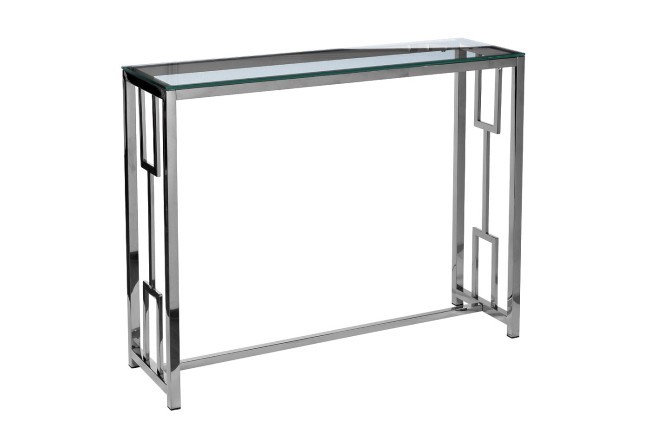 Консоль прозр.стекло/хром 100*30*78см (TT-00006170)