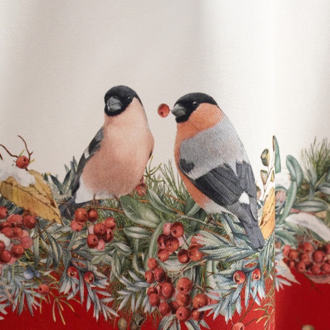 Скатерть круглая "морозко.снегири" 220см ,красный, 100% хлопок, твил, с пропиткой Lefard (850-745-24) Скатерть круглая "морозко.снегири" 220см ,красный, 100% хлопок, твил, с пропиткой Lefard (850-745-24)