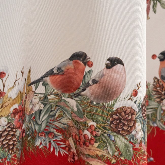 Скатерть круглая "морозко.снегири" 220см ,красный, 100% хлопок, твил, с пропиткой Lefard (850-745-24) Скатерть круглая "морозко.снегири" 220см ,красный, 100% хлопок, твил, с пропиткой Lefard (850-745-24)