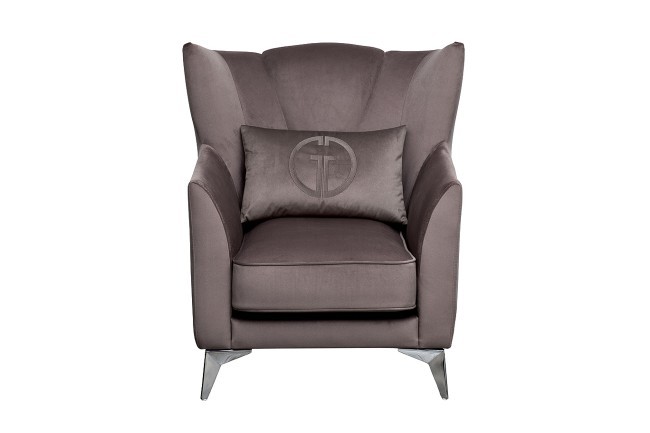 Кресло Siena велюр коричнвый Colt1012-ROSKOR 17 83*82*93см (TT-00016635)