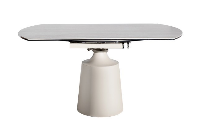 Стол обеденный раскл. керам.столешница, 90(30+30)*150*75/77см, белый/бежевый (TT-00016218)