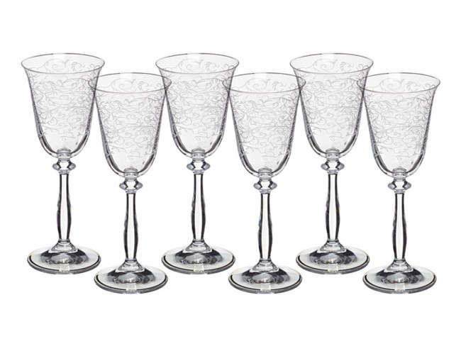 Набор бокалов для вина из 6 шт. "анжела" 185 мл. Crystal Art (615-627)
