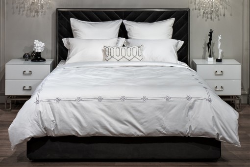 Комплект постельного белья с вышивкой Арктик, серый, Семейный (145*210-2шт) (TT-00013968)