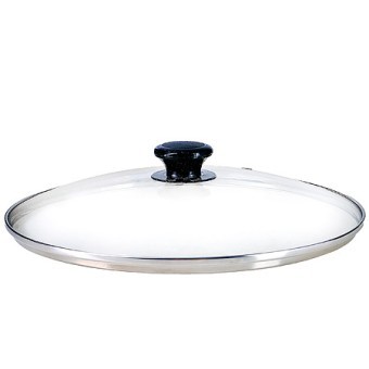 Крышка 32см чер/ручка мет/ободок РОССИЯ (7032)