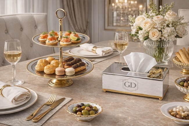 Салфетница "Леопард" цвет хром 24*13*11см (TT-00011198)