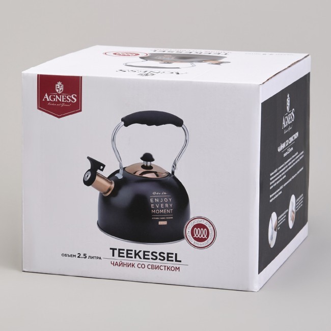 Чайник agness со свистком 2,5 л,нжс индукция Agness (914-161) Чайник agness со свистком 2,5 л,нжс индукция Agness (914-161)