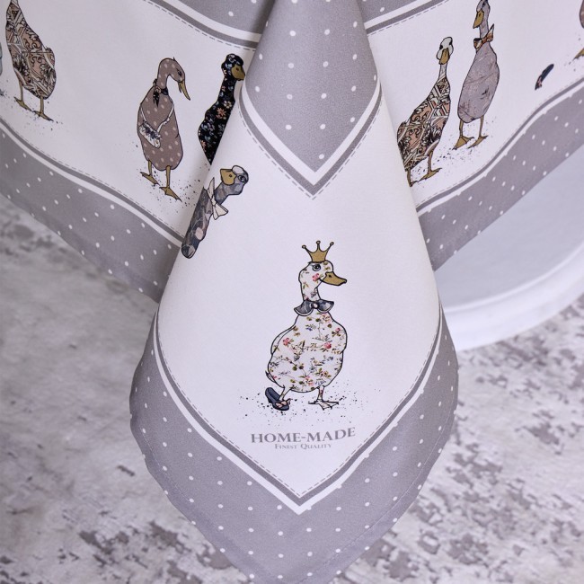 Скатерть "family farm" 140х180см ,100% хлопок , серый , твил, пропитка Lefard (850-750-2) Скатерть "family farm" 140х180см ,100% хлопок , серый , твил, пропитка Lefard (850-750-2)