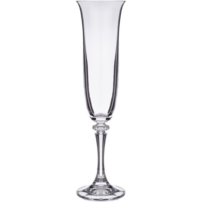 Набор бокалов для шампанского из 6 шт. "branta" 175 мл высота=23,5 см Crystal Bohemia (669-242)