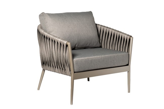 Кресло "Муза" серое 81,5*88,5*75см, оплетка"лента" (TT-00010712) Кресло "Муза" серое 81,5*88,5*75см, оплетка"лента" (TT-00010712)