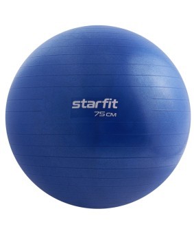 Фитбол STARFIT GB-108 антивзрыв, 1200 гр, темно-синий, 75 см (1676047)