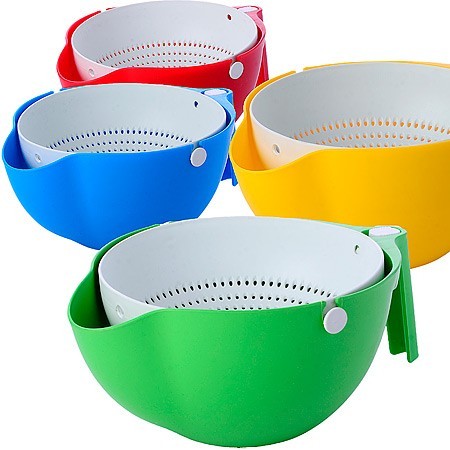 Дуршлаг с миской 2 в 1 с ручкой (RE627) Дуршлаг с миской 2 в 1 с ручкой (RE627)