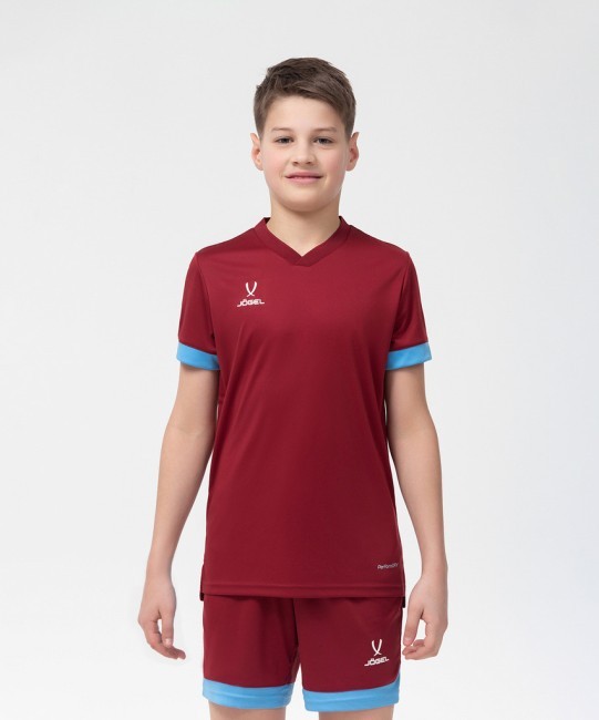 Футболка игровая JOGEL DIVISION PerFormDRY Union Jersey, гранатовый/голубой/белый (1751888)