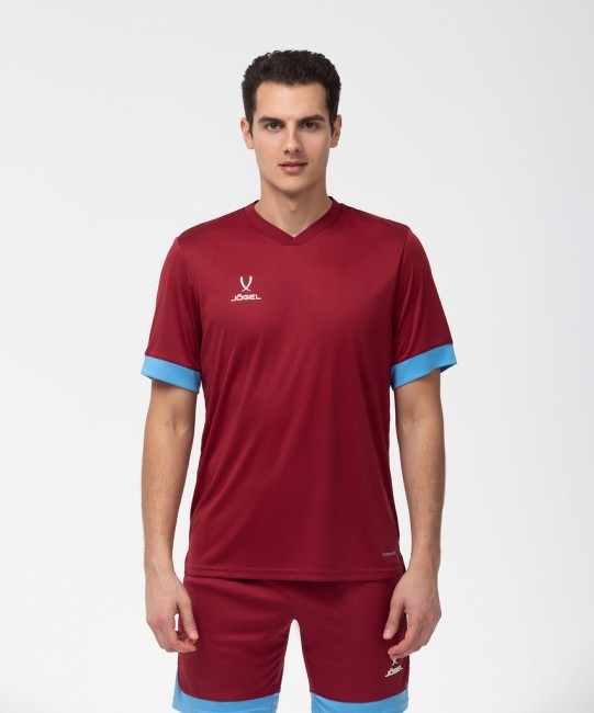 Футболка игровая JOGEL DIVISION PerFormDRY Union Jersey, гранатовый/голубой/белый (1751888)