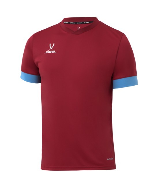 Футболка игровая JOGEL DIVISION PerFormDRY Union Jersey, гранатовый/голубой/белый (1751888)