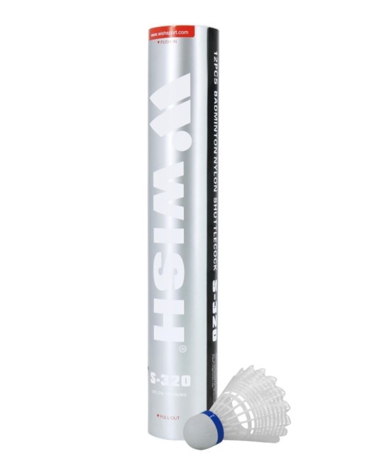 Набор воланов для бадминтона WISH S-320, нейлон, 12 штук (859853)