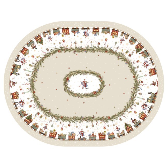 Скатерть 140х180cm cm овальная, "щелкунчик" цвет: бежевый, tm lefard, полиэстер 100% Lefard (986-002-27) Скатерть 140х180cm cm овальная, "щелкунчик" цвет: бежевый, tm lefard, полиэстер 100% Lefard (986-002-27)