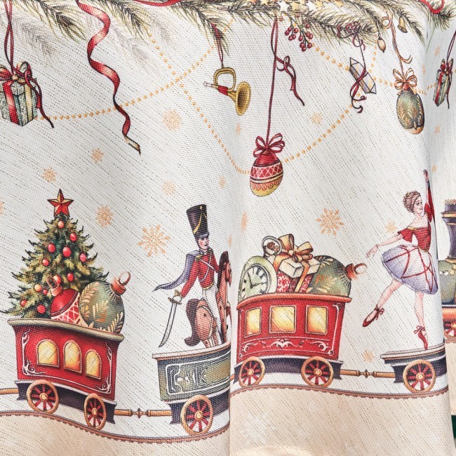 Скатерть 140х180cm cm овальная, "щелкунчик" цвет: бежевый, tm lefard, полиэстер 100% Lefard (986-002-27) Скатерть 140х180cm cm овальная, "щелкунчик" цвет: бежевый, tm lefard, полиэстер 100% Lefard (986-002-27)