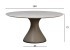 Стол обеденный, мрамор Volakas, экокожа бежевая d160*75см (TT-00013054)