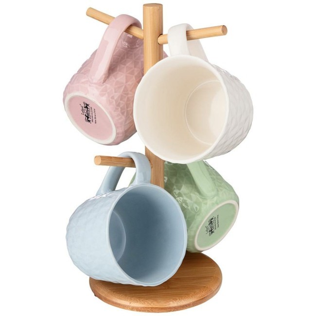 Набор кружек lefard 460мл на деревянной стойке Lefard (153-931) Набор кружек lefard 460мл на деревянной стойке Lefard (153-931)