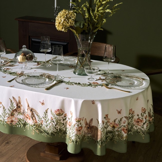 Скатерть овальная "sense",160х220см, 100% хлопок, твил c пропиткой Lefard (850-753-41)