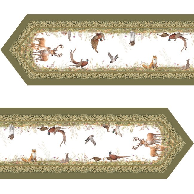 Дорожка на стол "охота", 45х215см, зеленый, 100% хлопок,твил Lefard (850-751-31)