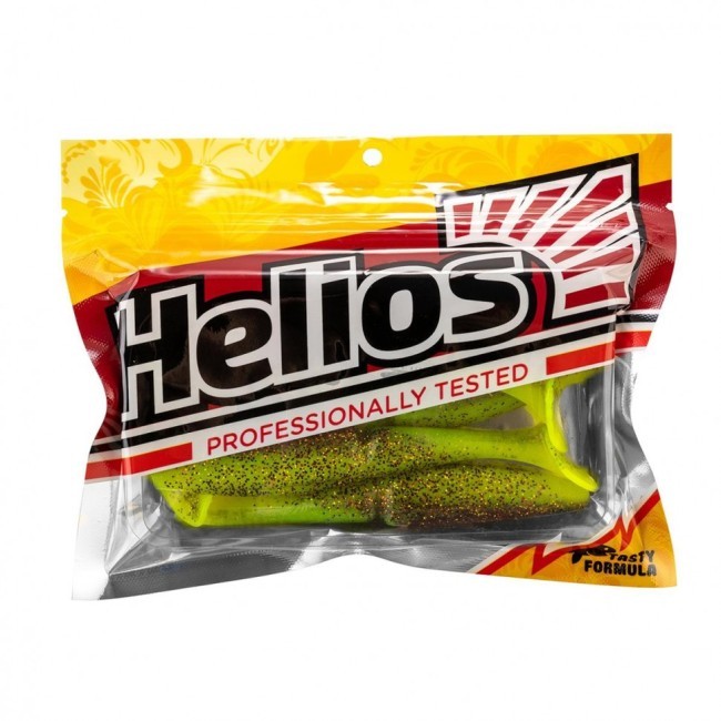 Виброхвост Helios Guru 5,0"/12,7 см, цвет Golden Lime 5 шт HS-31-048 (77651)