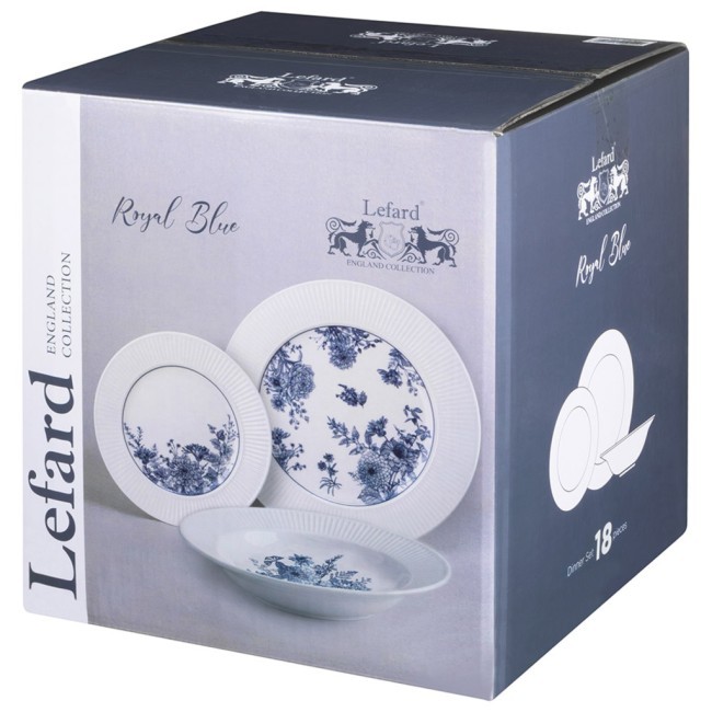 Набор посуды обеденный lefard "royal blue" на 6 пер. 18 пр. Lefard (425-305) Набор посуды обеденный lefard "royal blue" на 6 пер. 18 пр. Lefard (425-305)
