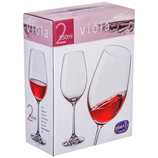 Набор бокалов для вина из 2 шт. "spiral" 350 мл.высота=22 см. Bohemia Crystal (674-585)