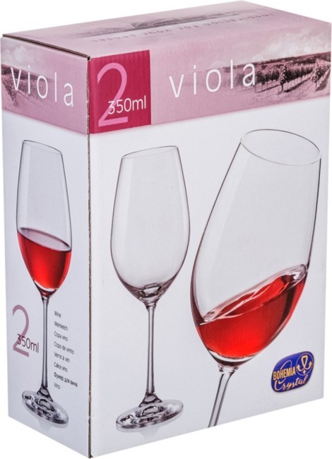 Набор бокалов для вина из 2 шт. "spiral" 350 мл.высота=22 см. Bohemia Crystal (674-585)