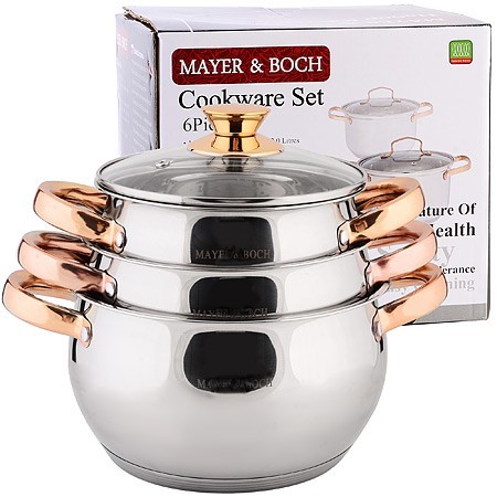 Набор кастрюль 2л+3л+4л нерж/зол.руч Mayer&Boch (40458)