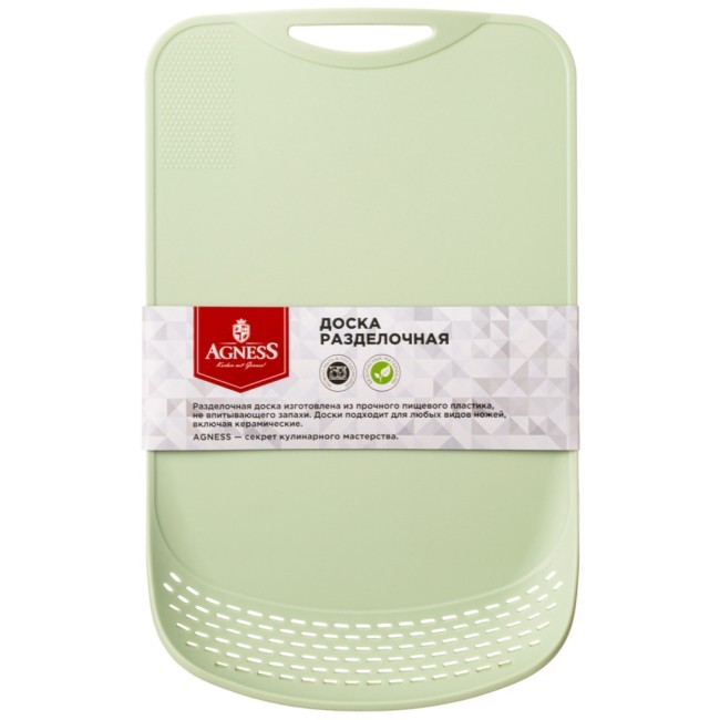 Доска разделочная размер 38.5*24*4.5 см мал.уп.=12шт Agness (671-519)