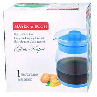 Чайник заварочный ора1,5 л стекло Mayer&Boch (29954-1)