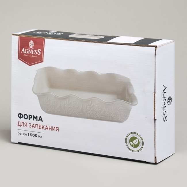 Форма для запекания beige 28,5*18*7 см 1500 мл Agness (780-123)