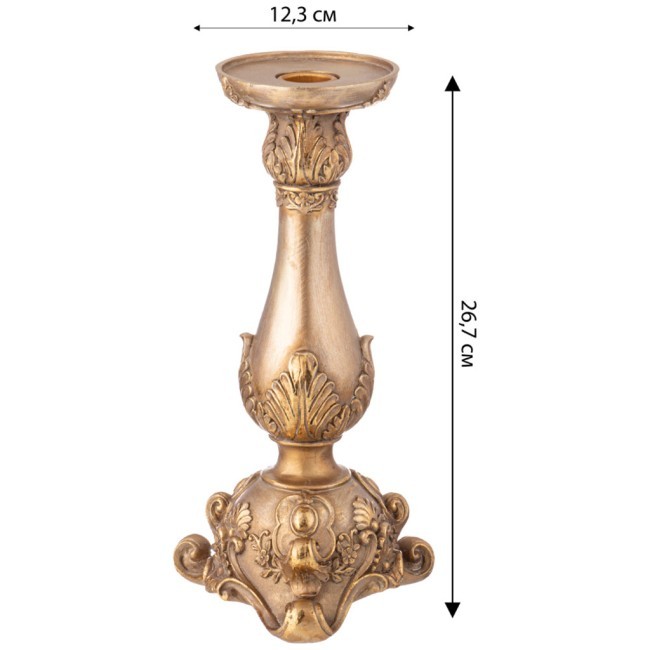 Подсвечник коллекция "рококо", 12,3*26,7*12,3cm Lefard (504-381) Подсвечник коллекция "рококо", 12,3*26,7*12,3cm Lefard (504-381)