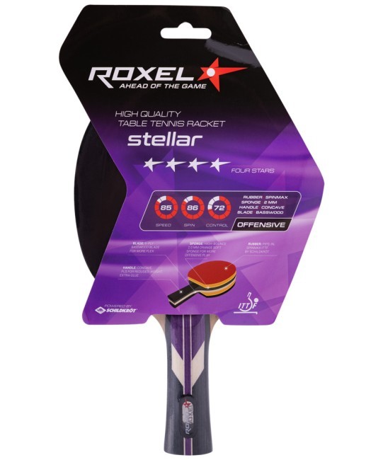 Ракетка для настольного тенниса Roxel 4* Stellar, коническая (610651) Ракетка для настольного тенниса Roxel 4* Stellar, коническая (610651)