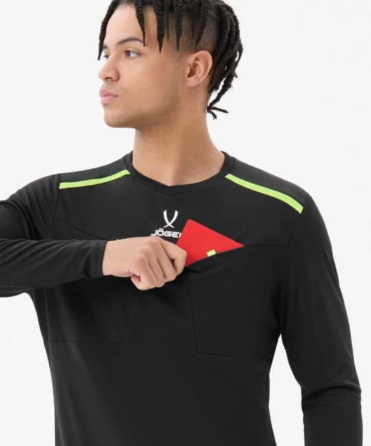 Футболка судейская с длинным рукавом JOGEL DIVISION PerFormDRY Referee LS Tee, черный (2123322) Футболка судейская с длинным рукавом JOGEL DIVISION PerFormDRY Referee LS Tee, черный (2123322)