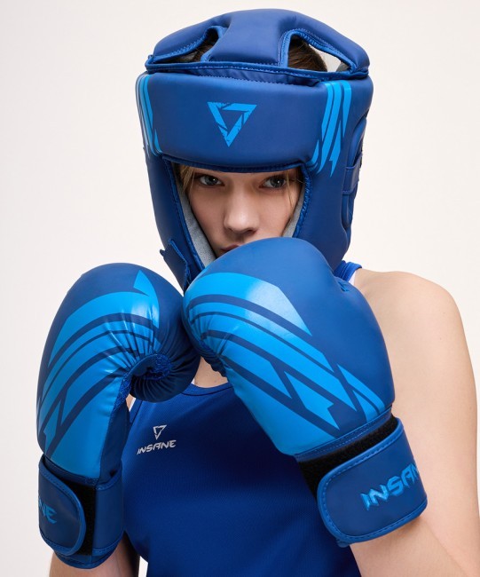 Перчатки боксерские INSANE ORO, ПУ, синий, 10 oz (2108356)