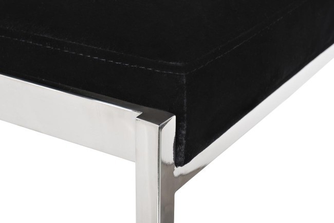 Стул барный, велюр черный/хром  49*55*85см (TT-00002865)