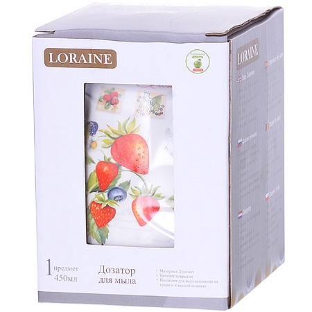 Дозатор для мыла 450 мл Земляника доломит LR (30331)
