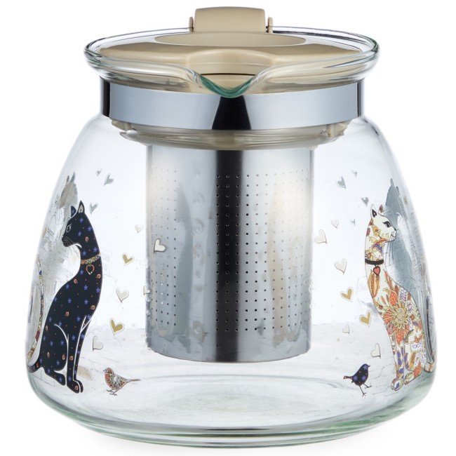 Заварочный чайник agness с фильтром "парижские коты" 900 мл. Agness (885-118) Заварочный чайник agness с фильтром "парижские коты" 900 мл. Agness (885-118)