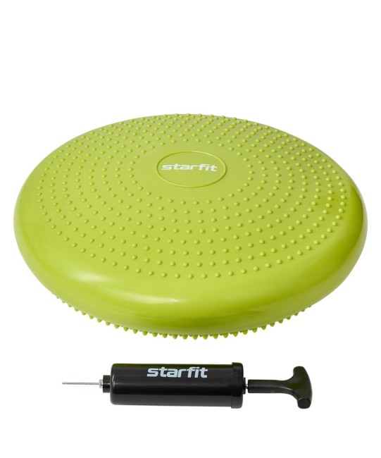 БЕЗ УПАКОВКИ Диск балансировочный STARFIT BP-104, с насосом, массажный, лаймовый (2113723)