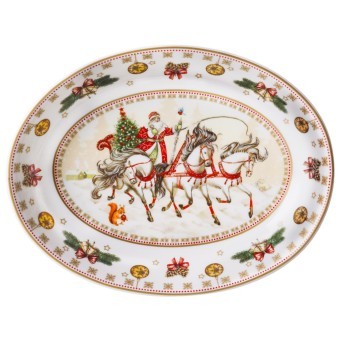 Блюдо lefard "тройка" овальное 25*19,5*4,5 см белое Lefard (85-1648-1)