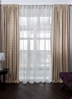 Портьера Хьюстон (HOUSTON) бежевый 275*260см (TT-00016083)