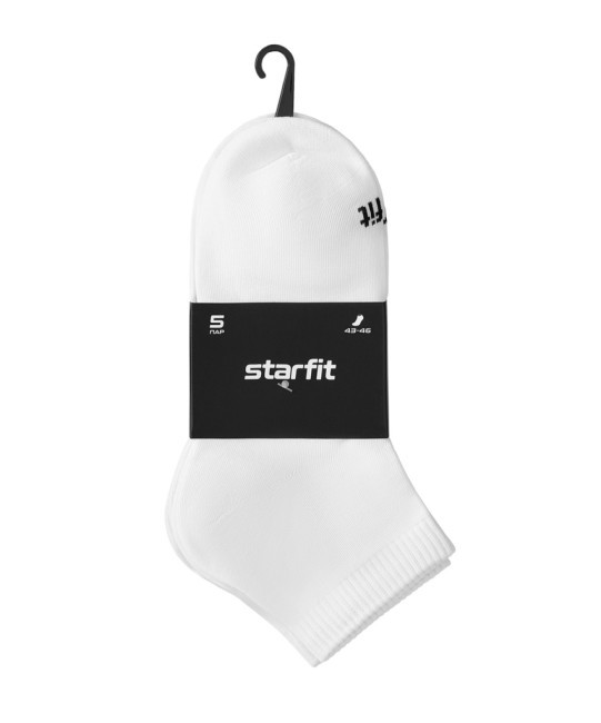 Носки спортивные STARFIT Charge, белый, р. 43-46, 5 пар (2126328)
