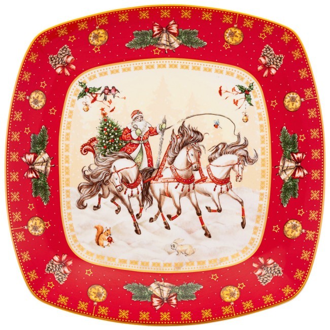 Блюдо lefard "тройка" квадратное 25x4,2cm красное Lefard (85-1733) Блюдо lefard "тройка" квадратное 25x4,2cm красное Lefard (85-1733)