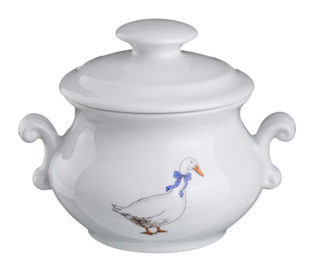 Горшок для запекания "гуси" 750 мл. 17*14 см. высота=14 см. DUBI (606-528)